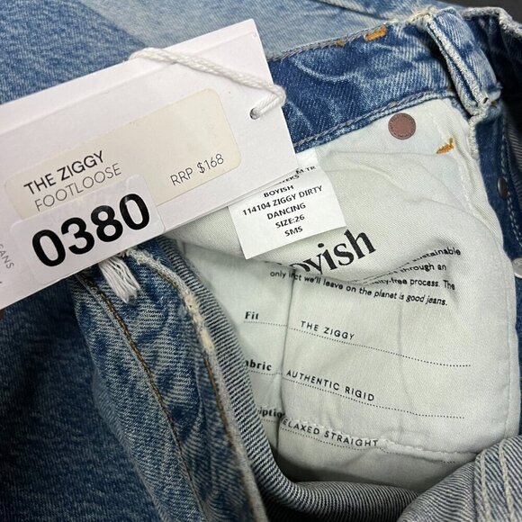 Boyish THE ZIGGY Womens Relaxed Straight Denim Rigid Sz 26 FOOTLOOSE - Picture 6 of 9